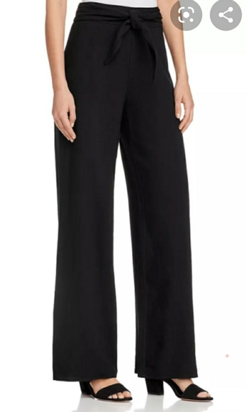 Aqua Tie Waist Pants - Picture 1 of 9